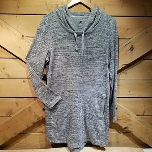 ZeroXposur Heathered Gray sweatshirt Hoodie hooded S Sweater Dress #24 lounger